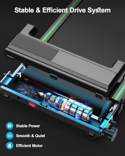 Treadmills for Home, Walking Pad with Incline, Caminadoras para Hacer Ejercicio, 0.6-6.2 MPH Portable Foldable Under Desk Caminadora, Eléctrica Casa Tredmill, Folding Compact Running Machine - Image 6