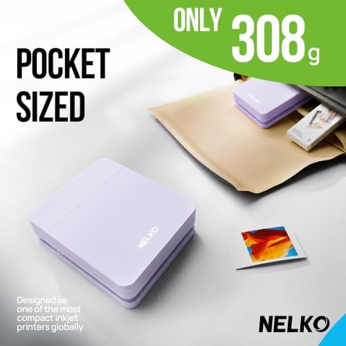 Nelko PP01 Photo Printer, 2x3 Portable Mini Printer with 100 Sheets, Purple - Image 2