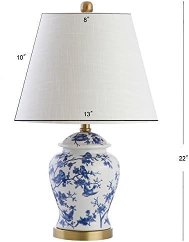 JONATHAN Y Penelope Ginger Jar 22" LED Table Lamp, Blue/White, Set of 2 - Image 4