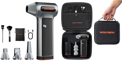 WOLFBOX MF200 Compressed Air Duster and Hard Carrying Case by WOLFBOX
