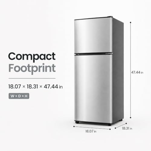 6.5 Cu.Ft Mini Fridge with Freezer, 2-Door Compact Refrigerator for Dorm/Office/Bedroom, Energy Efficient & Quiet, Black - Image 2