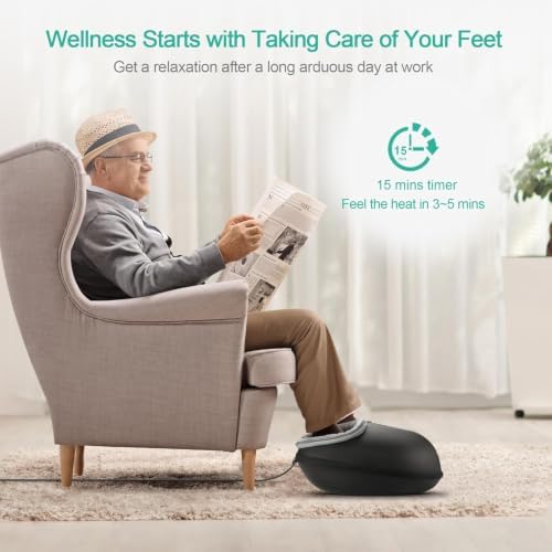 Medcursor Foot Massager with Heat, Shiatsu Deep Kneading, Size up to US 13 - Image 4