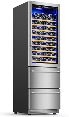 Velivi 24'' Wine and Beverage Refrigerator 2 IN 1 with Dual Drawer by Velivi