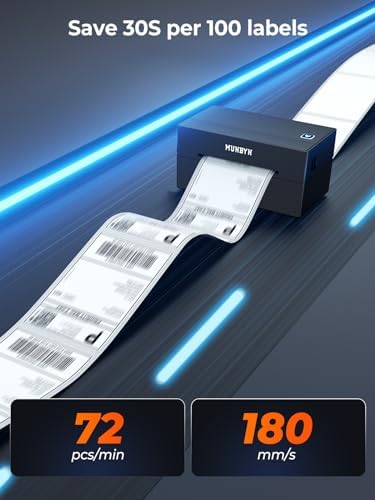 MUNBYN Bluetooth Thermal Label Printer, Wireless 4x6 Shipping Label Printer - Image 3