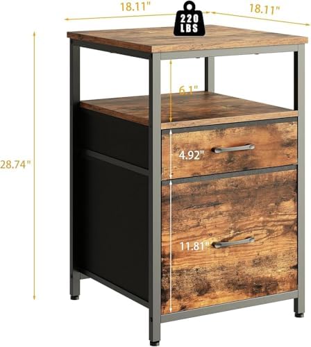 Herture Mini Fridge Stand, Small Refrigerator Stand with 3 Storage - Image 2