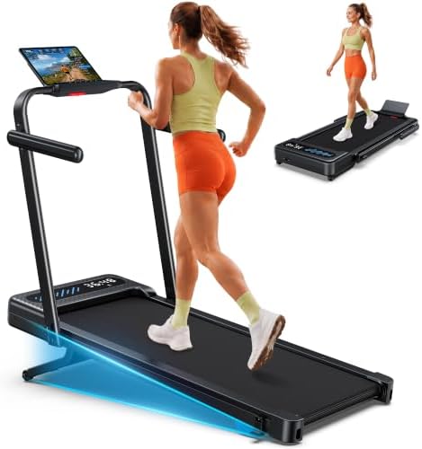 WELLFIT Walking Pad with 12% Auto Incline & Handle Bar, Foldable Treadmill by WELLFIT