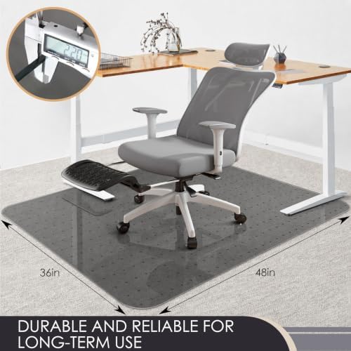 Kuyal Office Chair Mat for Carpet, Set of 2, Heavy Duty Computer Chair Mat - Image 2
