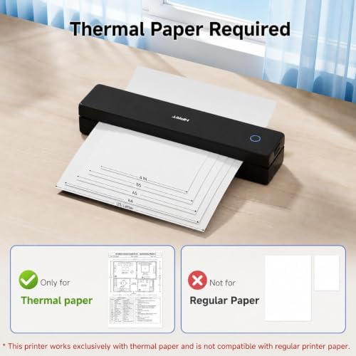 HPRT MT610 Pro Portable Printer, Wireless for Travel, Inkless Thermal - Image 2
