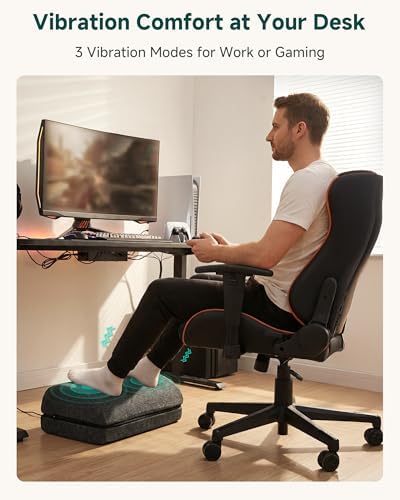 Snailax Heated Foot Rest Under Desk at Work, Ergonomic Vibration Foot Stool - Image 4