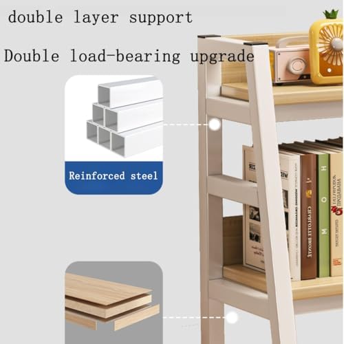Desktop Bookshelf Computer Desk,Desk Hutch Dorm， 2-Tier Wood Hutch Bookcase Organizer, for Home Office Dorm Furniture Storage Shelves (White, 29.5in*35.5in*12.6in) - Image 6