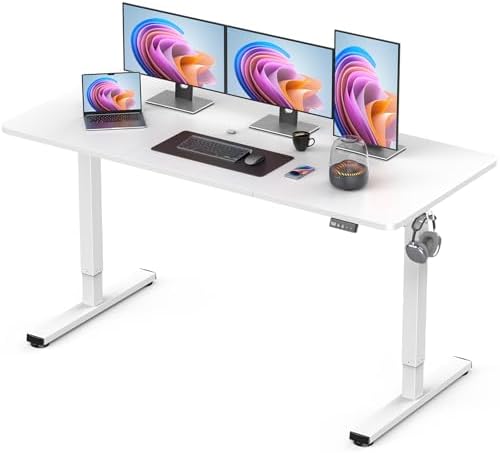 55" Large Electric Standing Desk Adjustable Height for Home Office by XyndyxErgonomicDesign