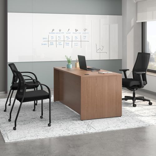 HON MOD Computer Desk, Office Desk with 5 Drawers, Walnut - Image 2