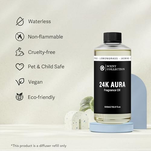 Luxury Hotel Scent Diffuser Oil 24K Aura 500ml Lemongrass Fragrance Oil - Image 4