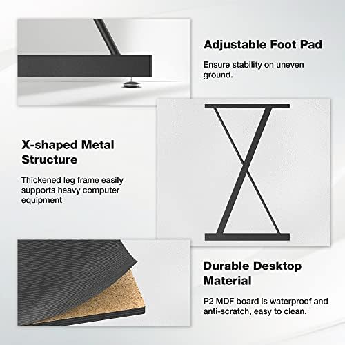 Mr IRONSTONE 63" L Shaped Computer Desk, Corner Desk, Home Office Desk, Gaming Writing Workstation with Large Monitor Stand, Easy to Assemble, Black - Image 5