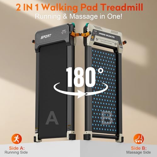 AKLUER Walking Pad with Incline - Dual-Sided 2 in 1 Under Desk Treadmill - Image 3