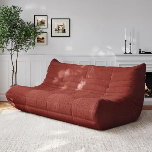3 Seater Adults Bean Bag Chairs Togo Couch Comfy Lazy Floor Sofa by SYFERLORY