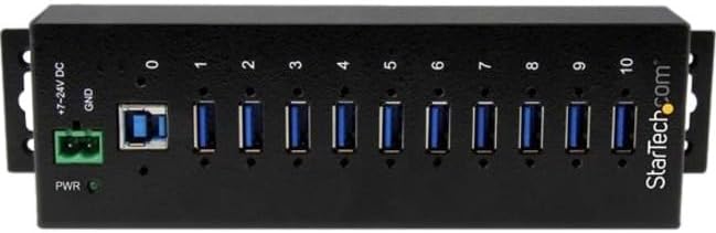 StarTech 10-Port Industrial USB 5Gbps Hub, Mountable, TAA (ST1030USBM) - Image 2