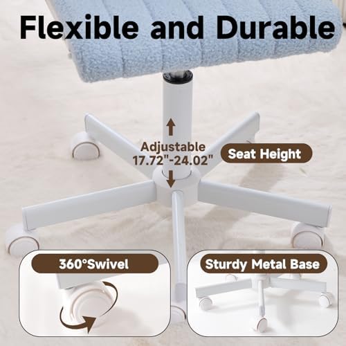 Office Chair Vanity Chair with Wheels | Comfy Desk Chair with Back - Image 6