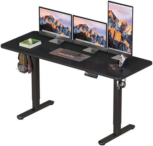 BIZUM Electric Standing Desk 63 x 24 Inch Computer Desk-Gaming Desk Black Home Office Desks Height Adjustable Memory Stand Up Computer Workstation by Unknown