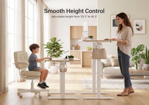 YDN Electric Standing Desk, 48x24 Inch, Nature - Image 6