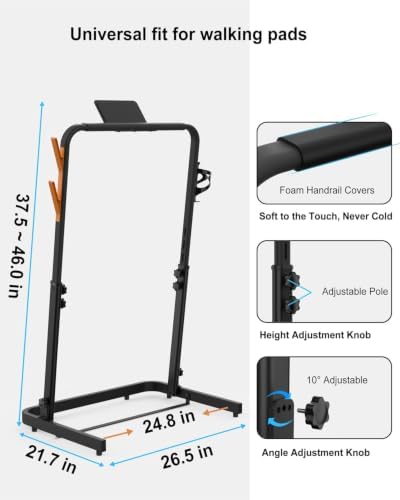 Walking Pad Handle Bar Only, Adjustable & Foldable Treadmill Handrail - Image 6
