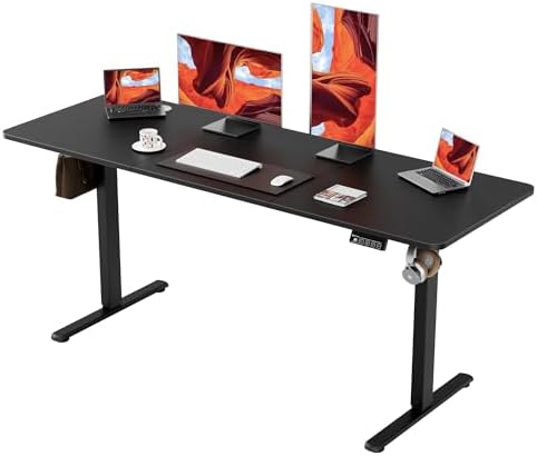67"x24" Standing Desk, Height Adjustable Sit-Stand Home Office, Black by ERGOMAKER