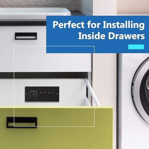 LIDER PD 36W Recessed Outlet Station, USB-A, USB-C, Power Delivery - Image 3