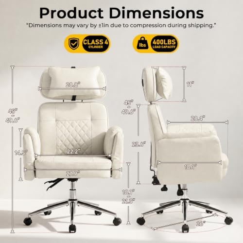 Big and Tall Ergonomic Office Chair, Criss Cross Desk Chair with Pivot Arms - Image 2