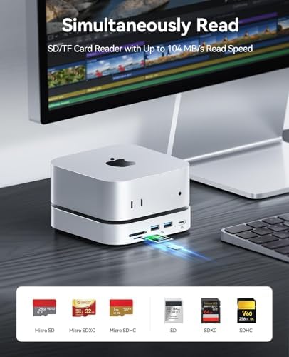 ORICO Mac mini Dock & Stand Compatible with Mac mini M6,M5 Pro,M4/M4 Pro - Image 4