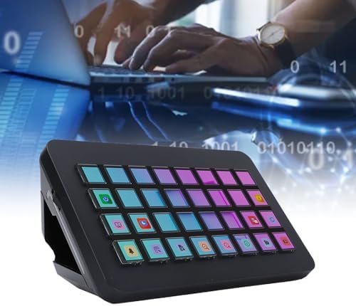 Yoidesu Custom LCD Stream Controller Deck 32 Programmable Macro Keys, Stream Controller One Touch Shortcut Keyboard for Streaming, Gaming, Video Editing & Live Control (Black) - Image 7