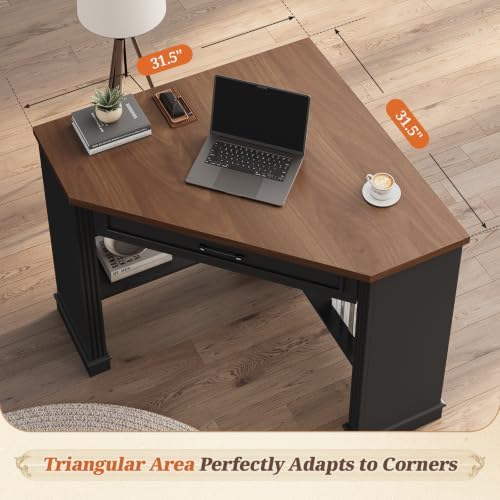 SEDETA Farmhouse Corner Desk for Small Space, White Small Computer Desk - Image 5