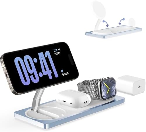 PETINO 3 in 1 Wireless Charging Station for Apple Devices with MagSafe by Petino