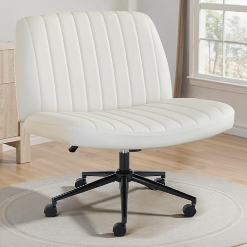 OLIXIS Criss Cross Chair with Wheels, Vanity Chair, Home Office Desk by OLIXIS