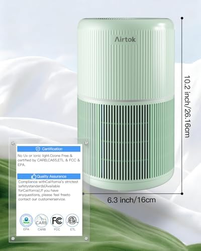2 Pack Air Purifier for Home Bedroom with H13 True HEPA Filter for Smoke, Smokers, Dust, Odors, Pollen, Pet Dander | Quiet 99.9% Removal to 0.1 Microns | Green Available for California - Image 5