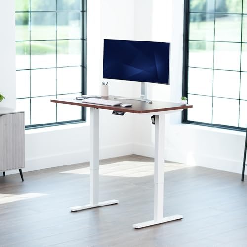 VIVO Dark Walnut 48 x 30 in Standing Desk, DESK-KIT-1W5D - Image 2