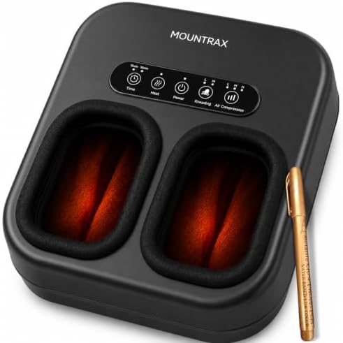 MOUNTRAX Foot Massager with Heating, Compression, Deep Shiatsu Kneading Electric for Plantar Fasciitis, Neuropathy, Improve Circulation and Pain Relief for Father and Mother's Day Gifts by MOUNTRAX