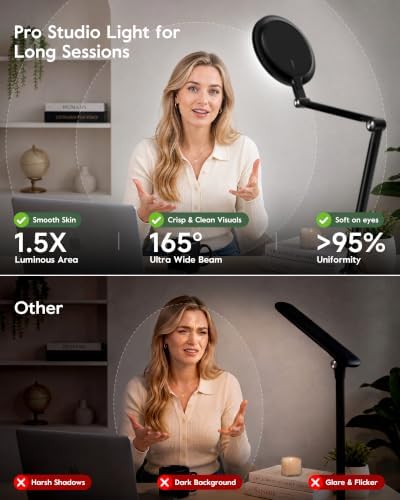 LitONES Desk Lamp for Home Office, Professional Video Call Light - Image 3
