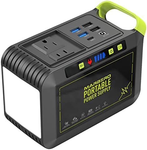 MARBERO Portable Power Station 88Wh, 120W Surge, Solar Generator 24,000mAh by MARBERO