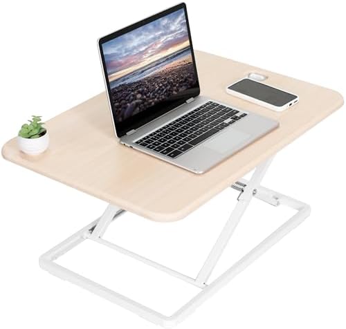 VIVO Light Wood 26 in Single Top Standing Desk Converter, DESK-V001JF by VIVO