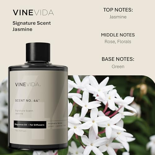 VINEVIDA [16 Fl Oz] Jasmine Fragrance Oil for Cold Air Diffusers, Essential Oils for Diffuser Oil Refill & Air Freshener Room Spray - Image 2