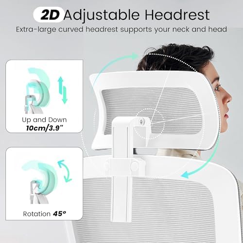 Fizzin Office Chair Mesh Computer Chairs with Adjustable Lumbar Support - Image 4