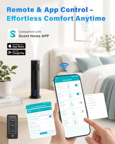 Waterless Essential Oil Diffuser with App, Cordless Rechargeable Cold Air Diffuser | Up to 2000 sq ft Coverage, 120mL, Smart Schedules, Pet-Friendly, Quiet Scent Diffuser for Home/Office/Hotel - Image 4