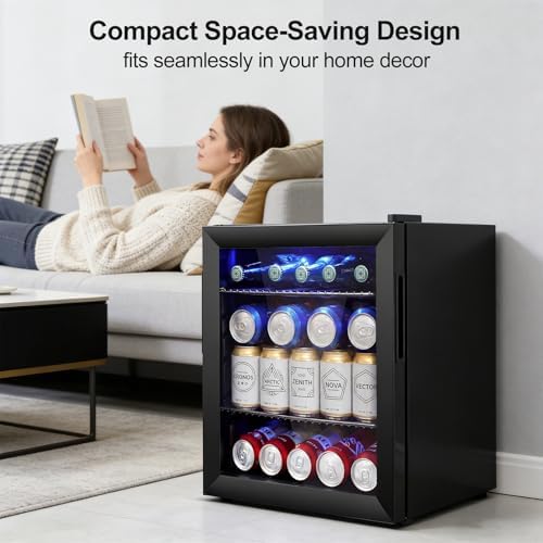 Mini Beverage Refrigerator Cooler -Small Beverage Fridge 1.4cu.ft - Image 2