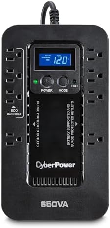 CyberPower EC650LCD Ecologic UPS Battery Backup and Surge Protector by Unknown