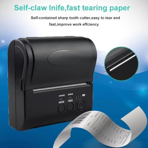 80mm bluetooth portable thermal receipt printer,only compatible with android/Windows,3 inch Ticket wireless android bill invoice printer for small business,IS NOT compatible with iphone/ipad/MAC, - Image 2