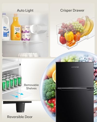 Upstreman 7.7 Cu.Ft. Refrigerator with Freezer Double Door Fridge - Image 5