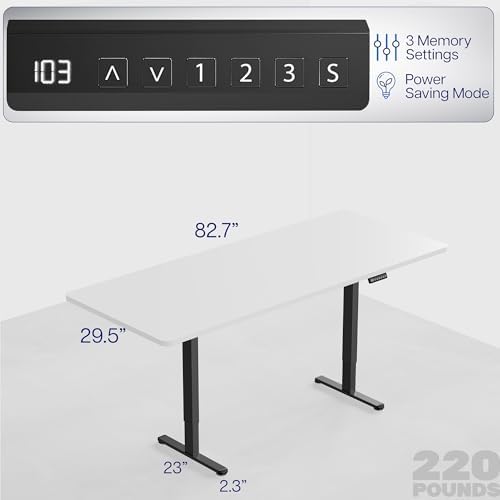 VIVO White 83 x 30 in Standing Desk, DESK-KIT-E2B84-30W - Image 3
