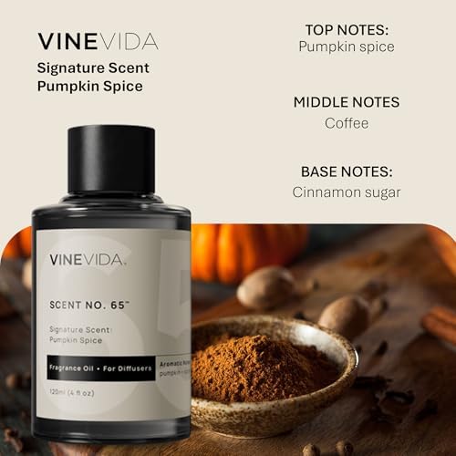 VINEVIDA Pumpkin Spice Fragrance Oil for Cold Air Diffusers - 4 Fl Oz - Fall Essential Oils, Diffuser Oil Refill & Air Freshener Room Spray - Image 2
