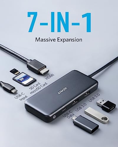 Anker 341 USB-C Hub (7-in-1) with 100W USB-C Charger - Image 3