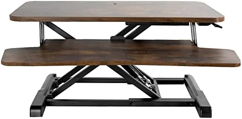 VIVO Rustic Vintage Brown 28 in Standing Desk Converter, DESK-V028KN by VIVO